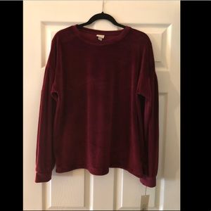 Crushed Velvet Long Sleeve Top